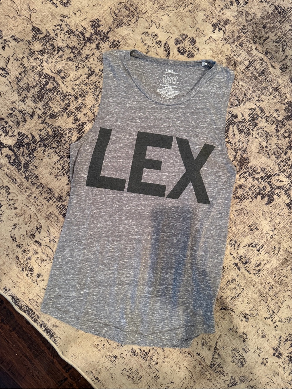 Gray LEX Graphic Tank Top